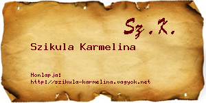 Szikula Karmelina névjegykártya